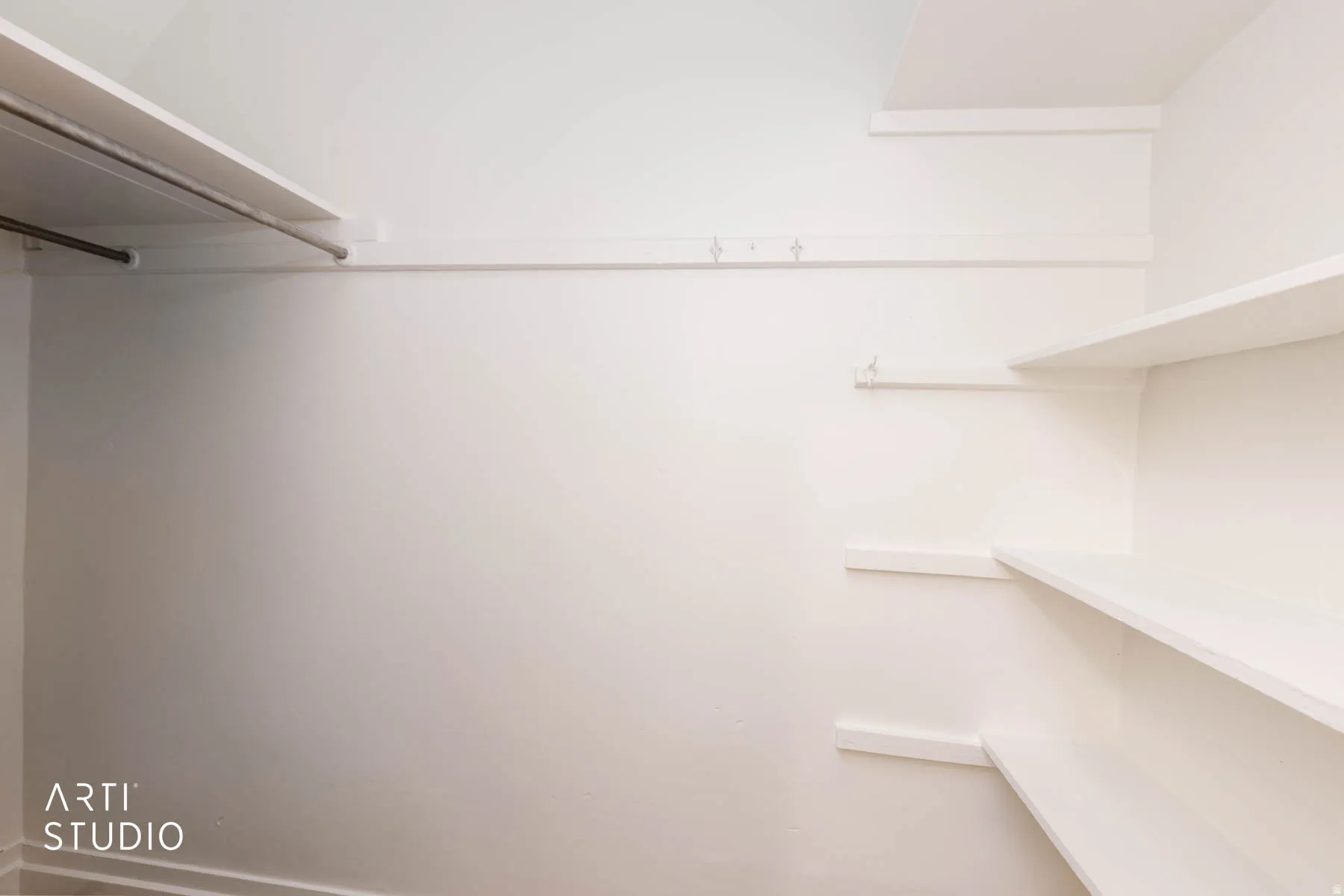 View of walk in closet