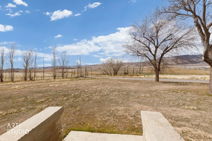View of yard featuring a view of countryside