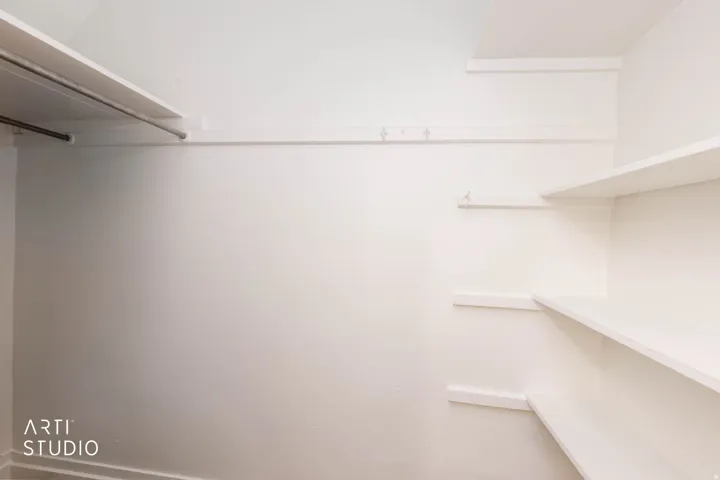 View of walk in closet
