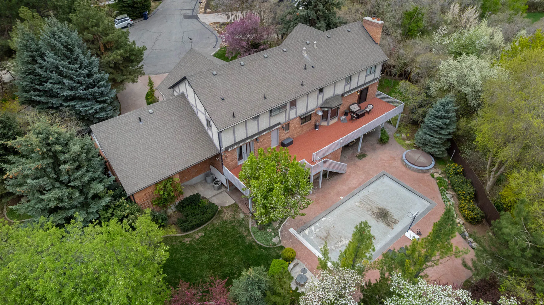 View from above of property