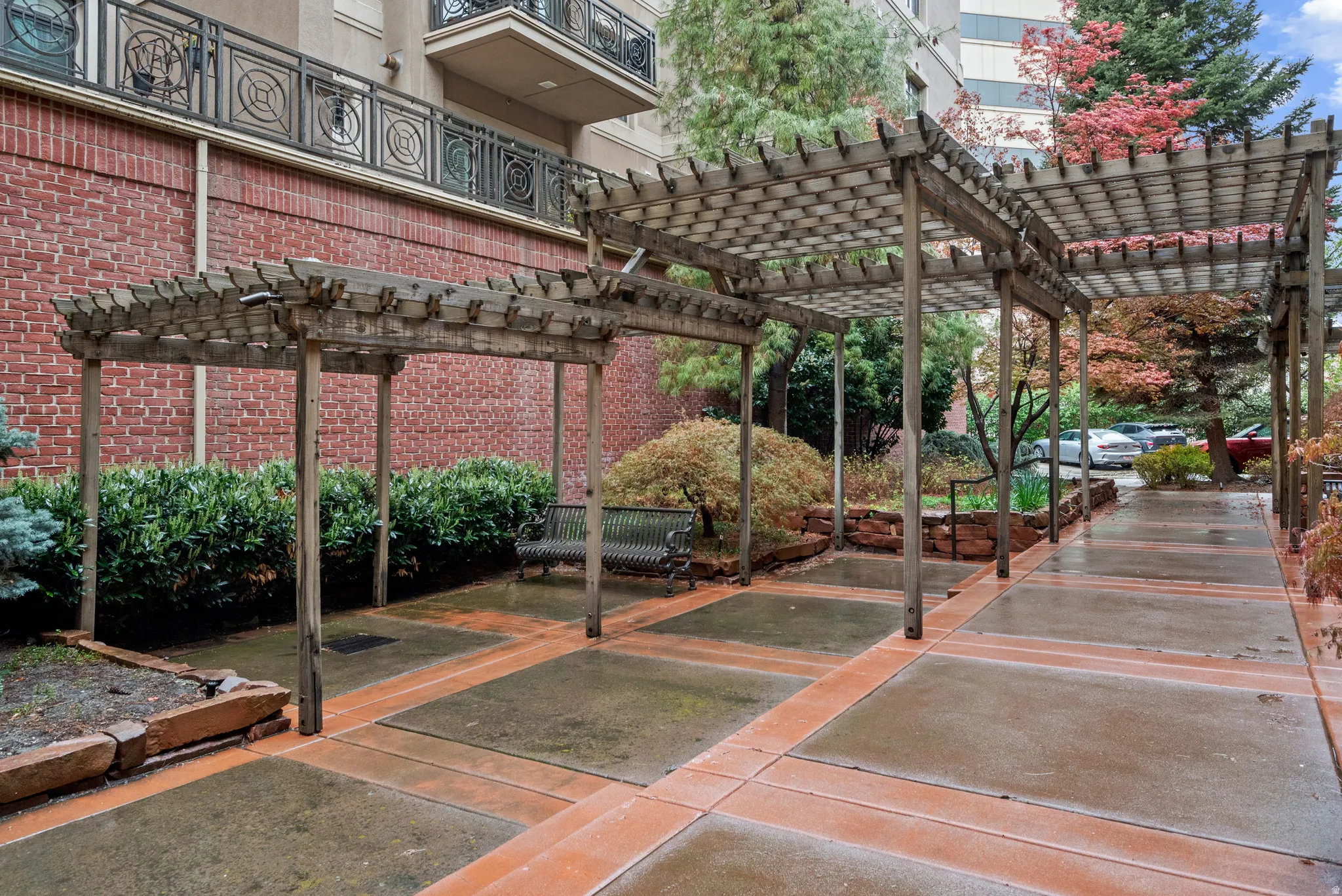 View of community with a pergola