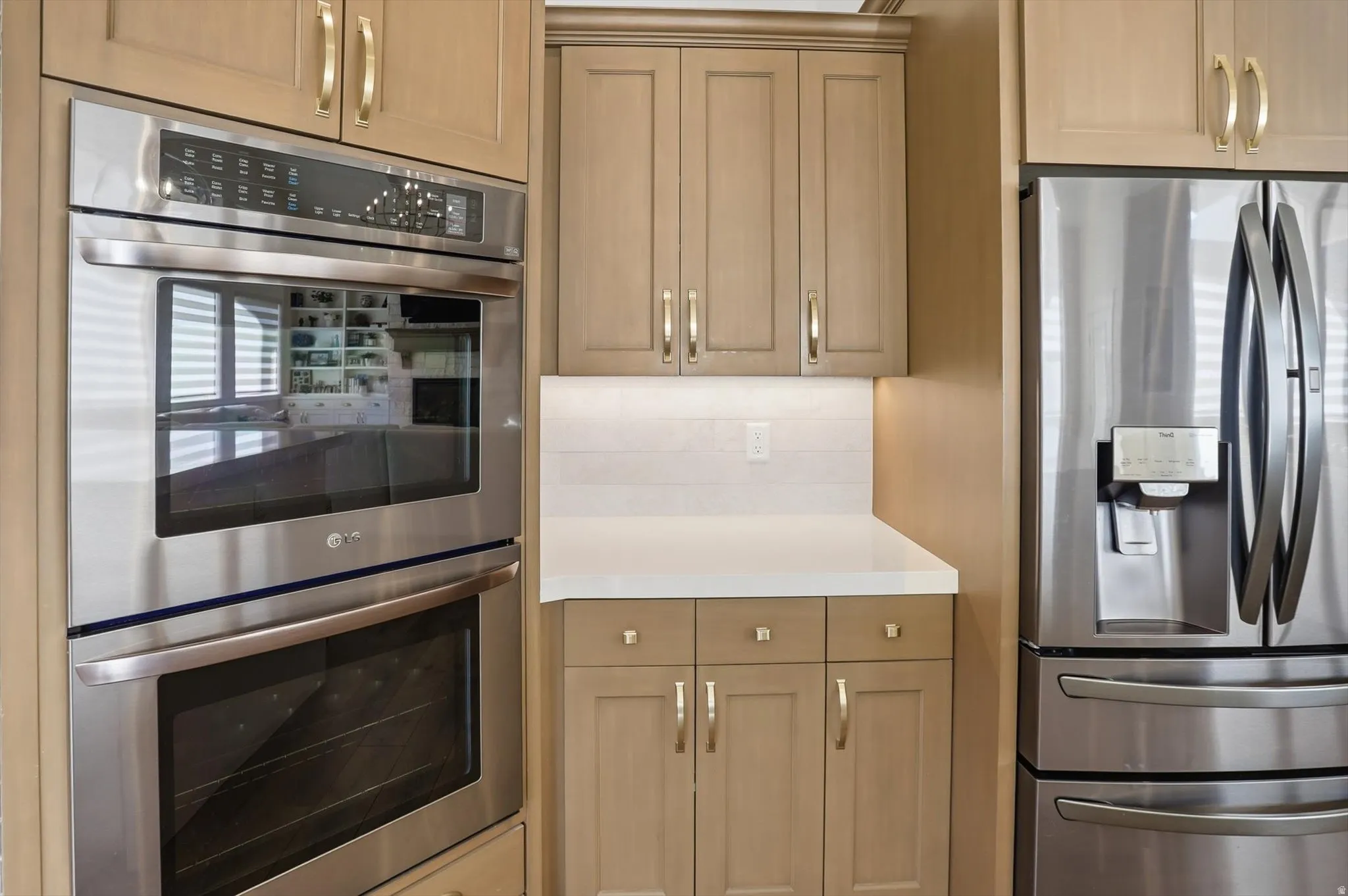 Kitchen with stainless steel appliances