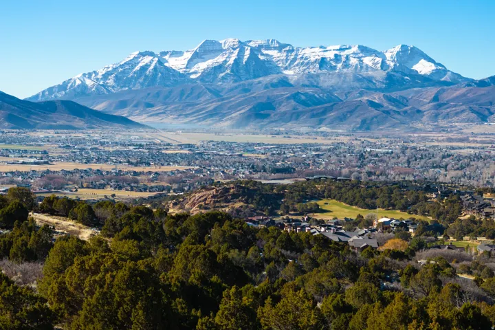 View of mountain background