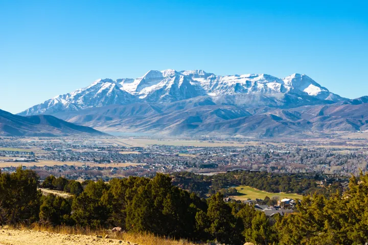 View of mountain background