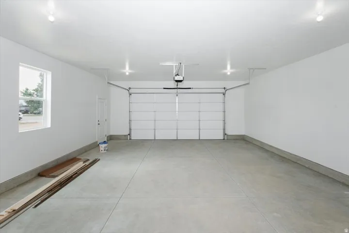 Garage with baseboards