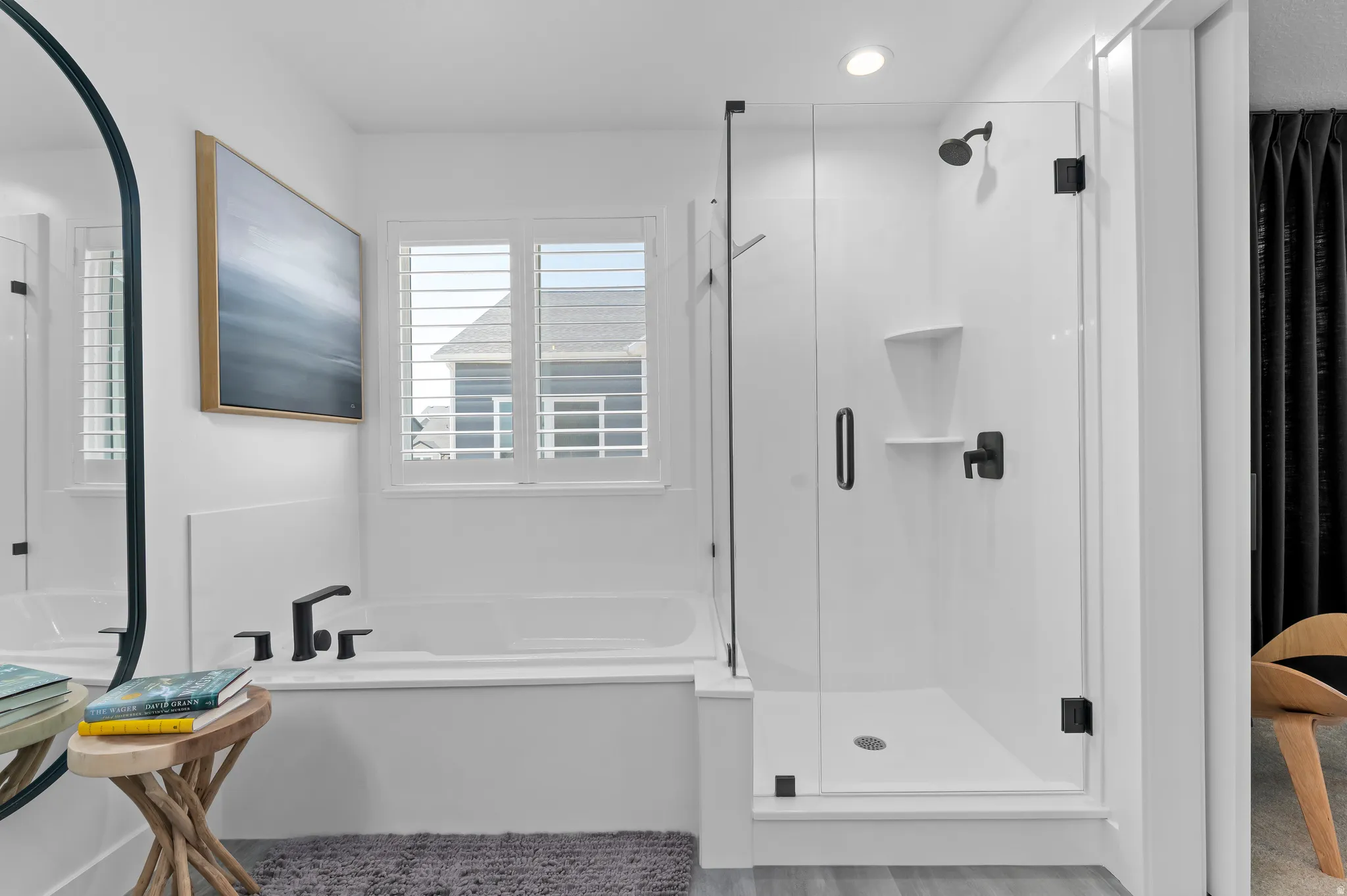 Best of both worlds—tub + shower and it's gorgeous!