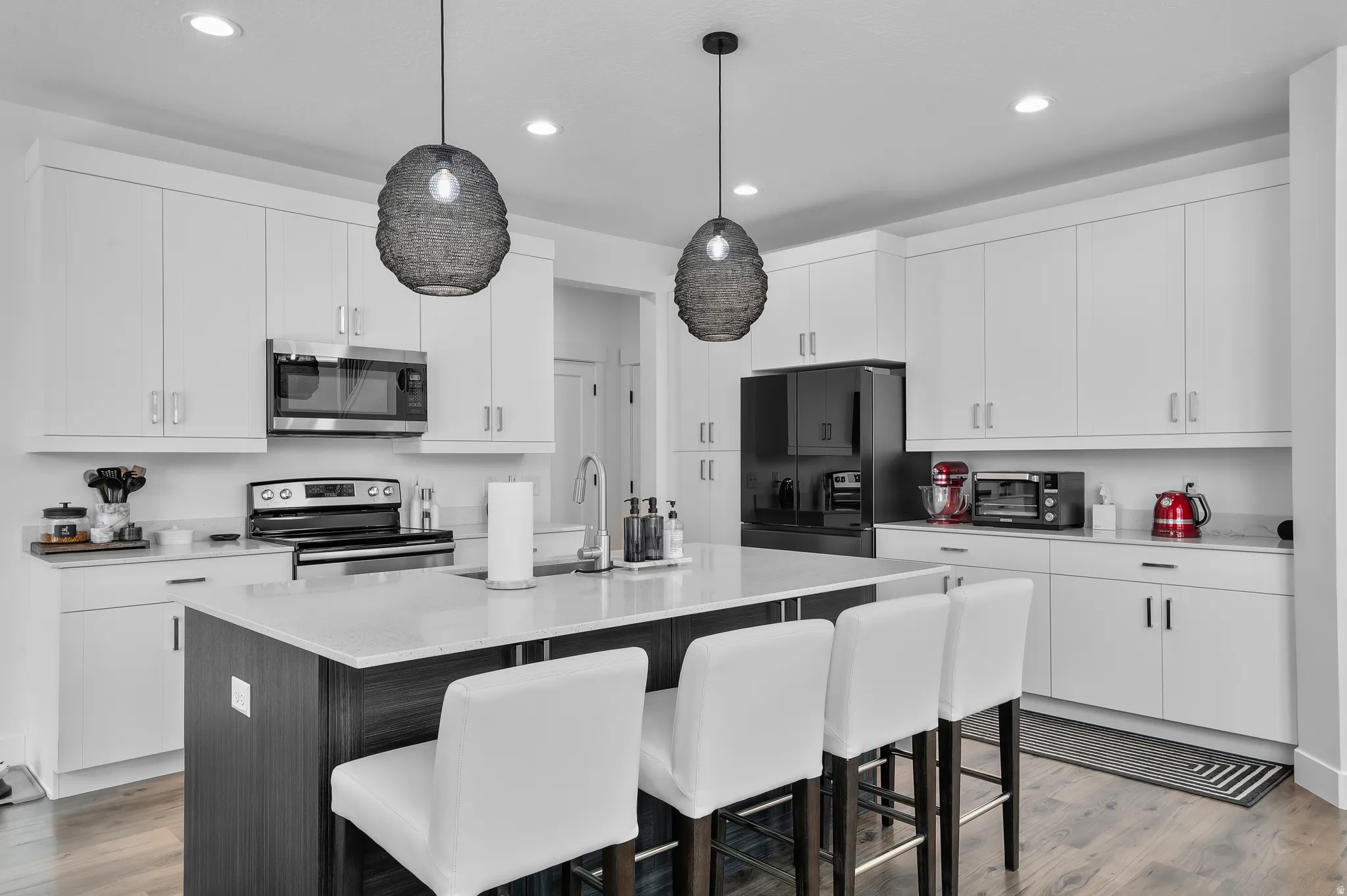 Cabinets on cabinets + gorgeous lighting details!