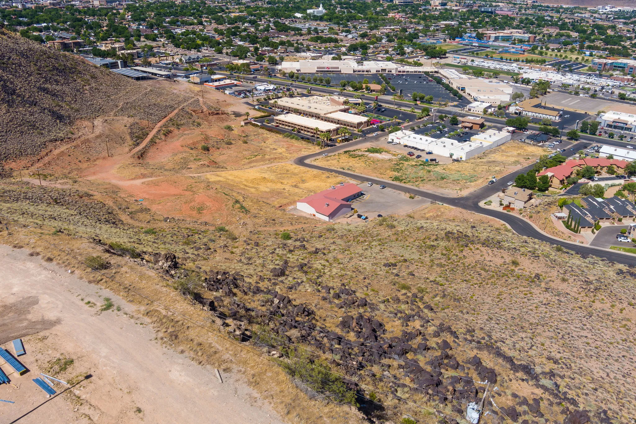 Aerial view of property's location