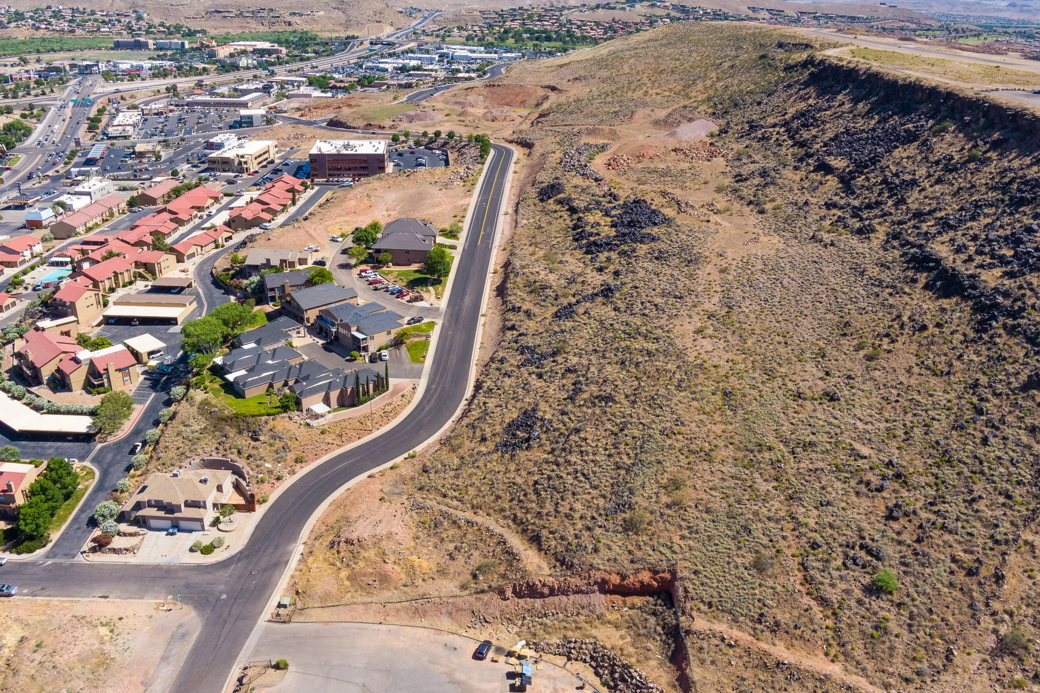 Aerial view of property's location