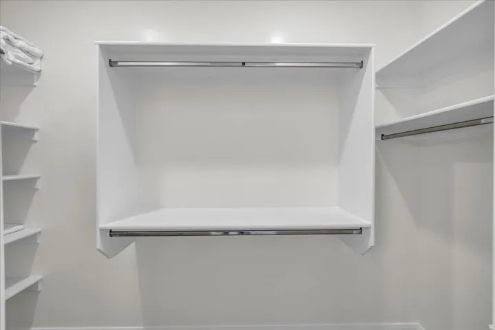 View of walk in closet