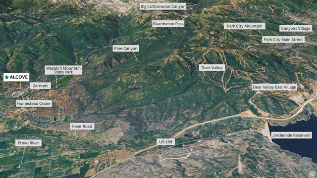 Aerial overview of property's location