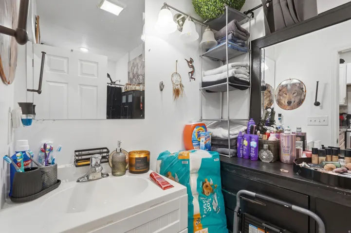 Bathroom featuring vanity