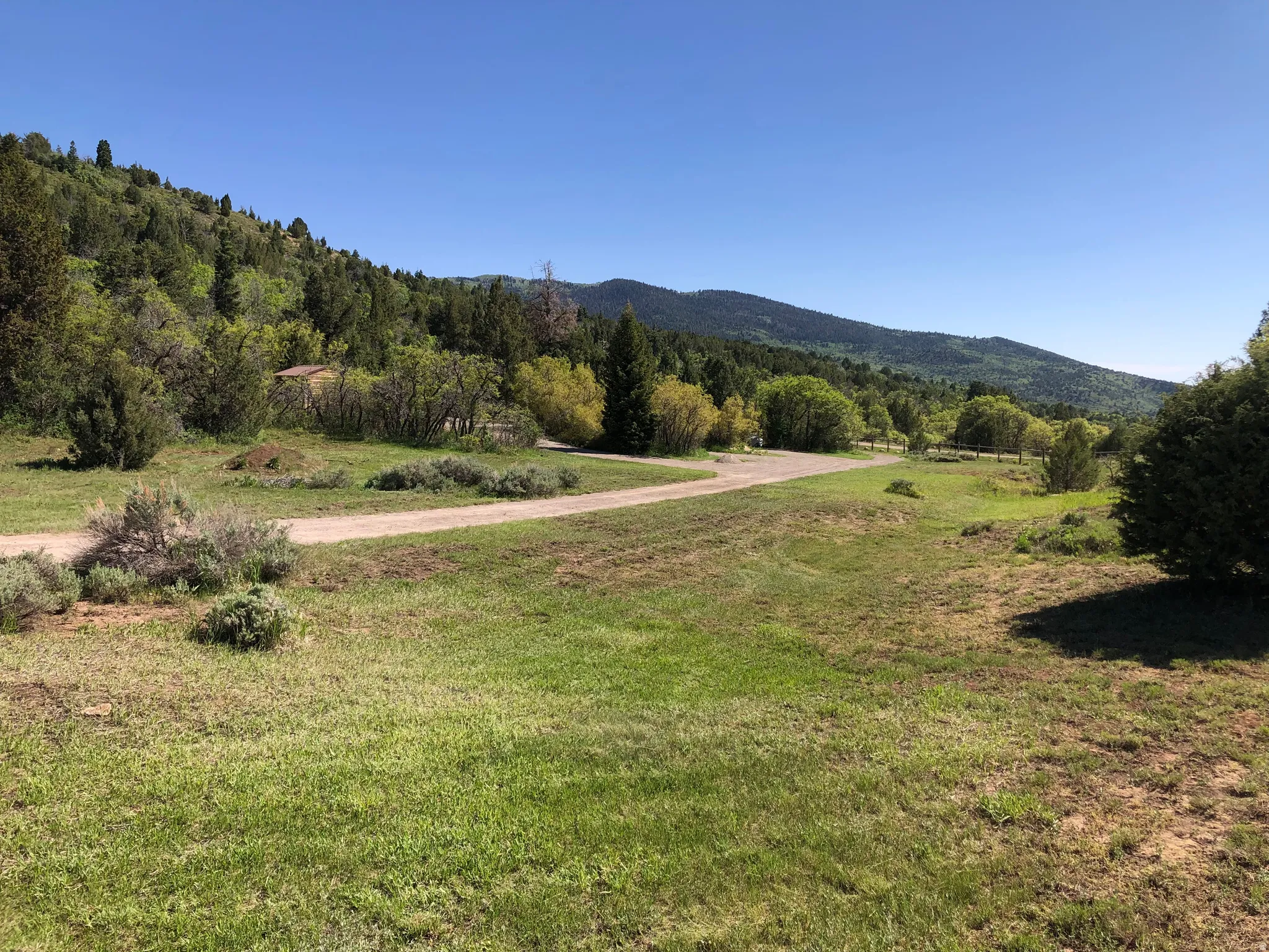 Mountain view with rural landscape