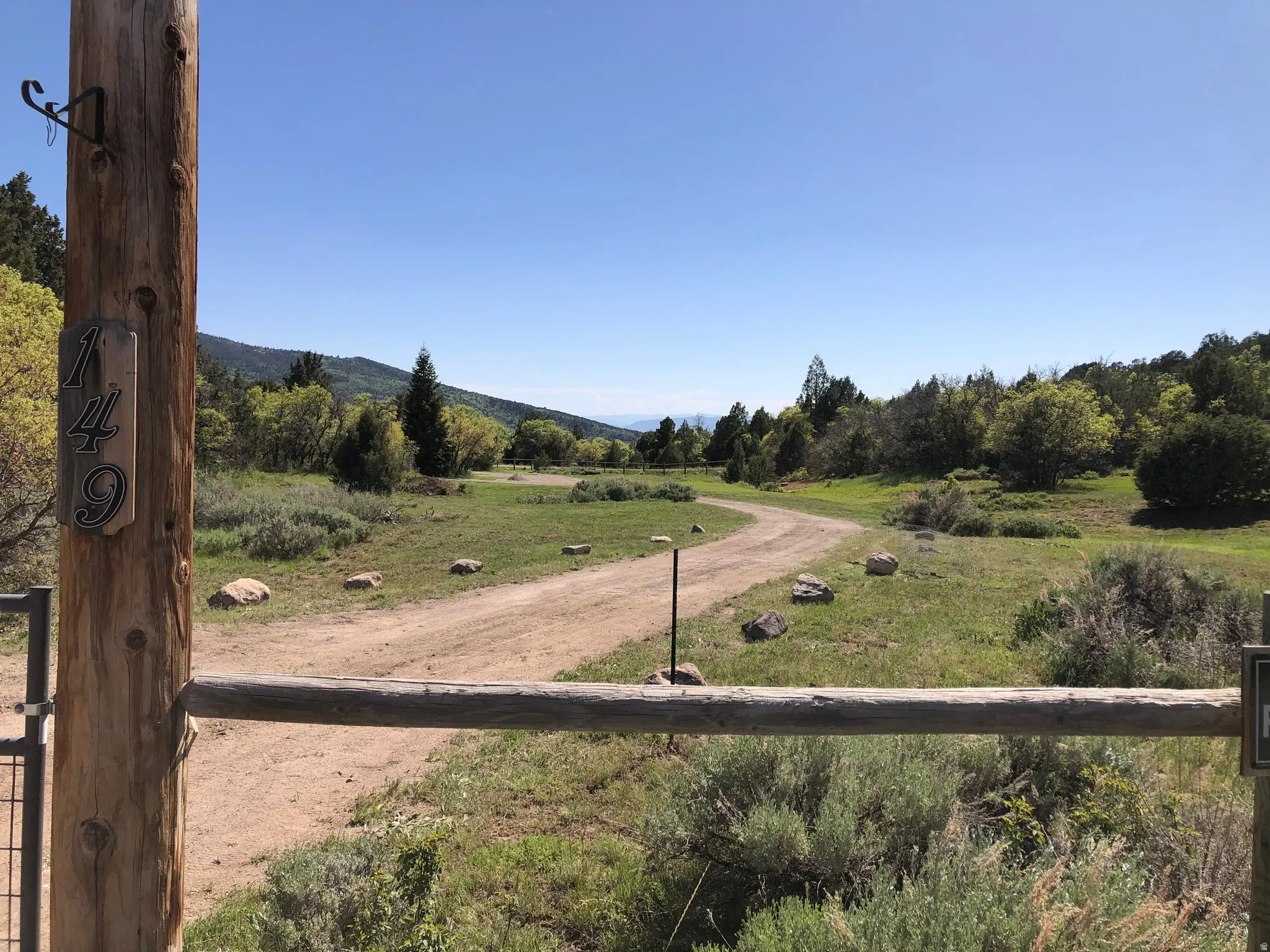 View of yard featuring a view of countryside