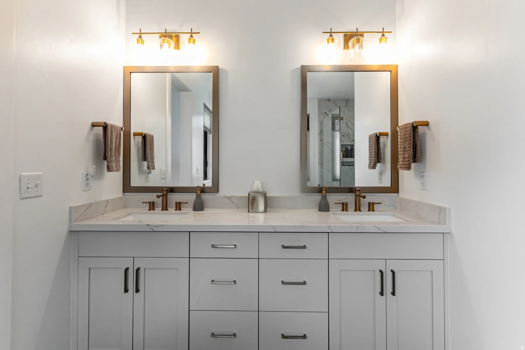 Bathroom with double vanity