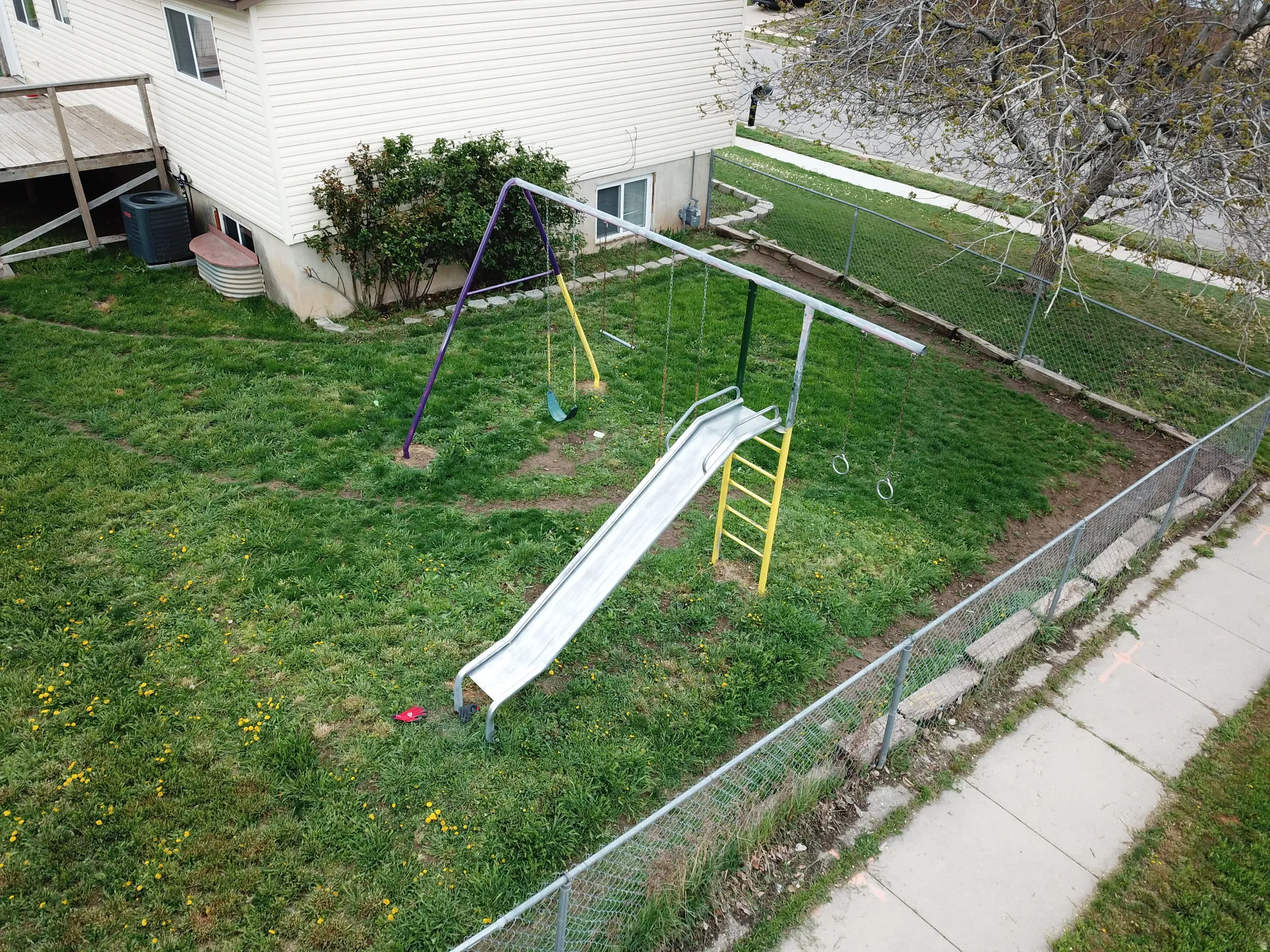 View of yard with a playground
