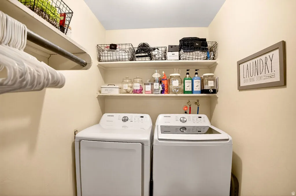 Laundry area with washer and dryer