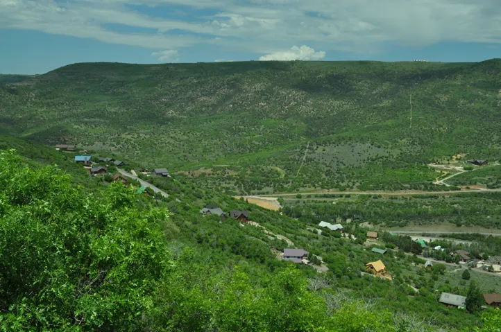 Mountain view featuring rural landscape