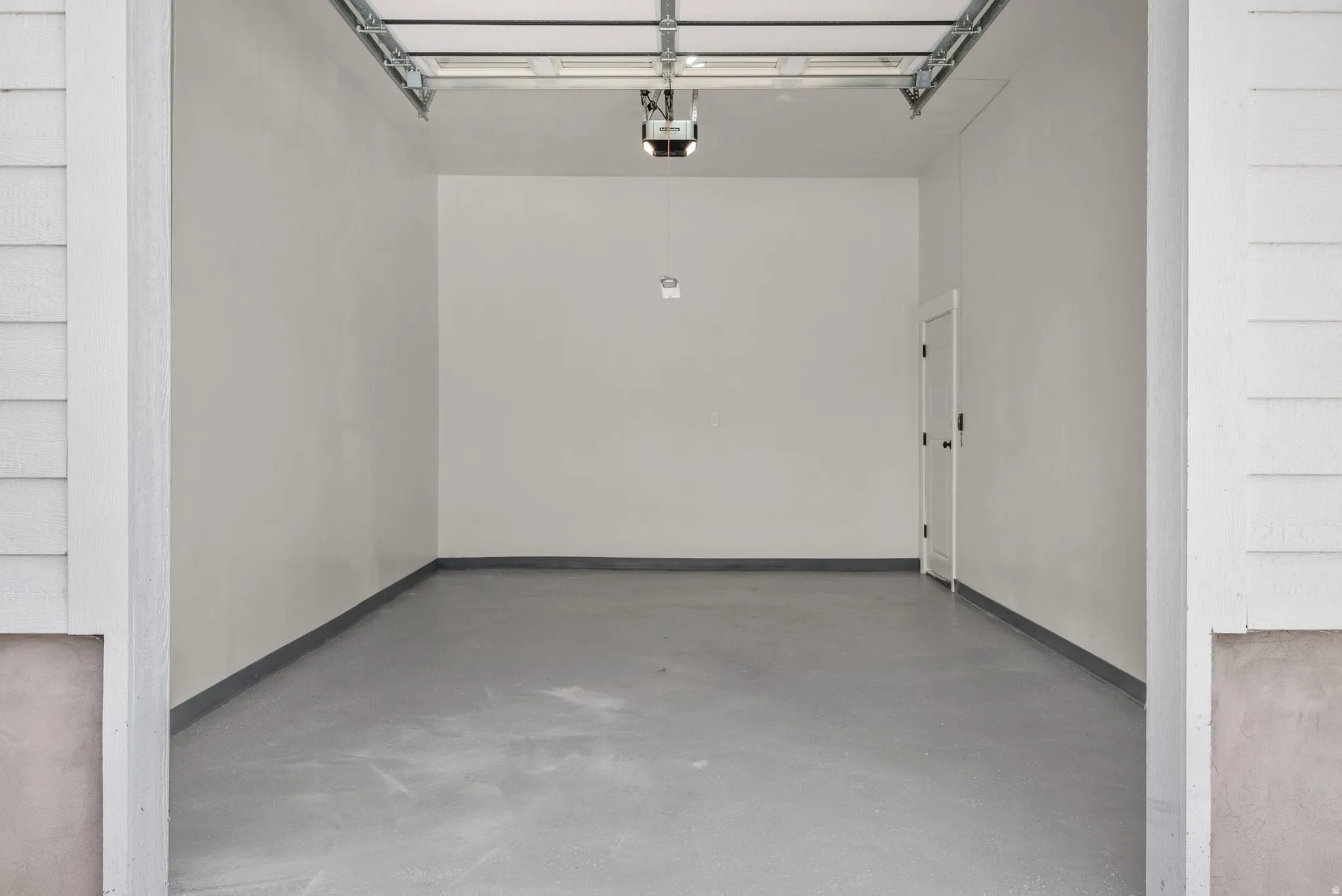 Garage with baseboards