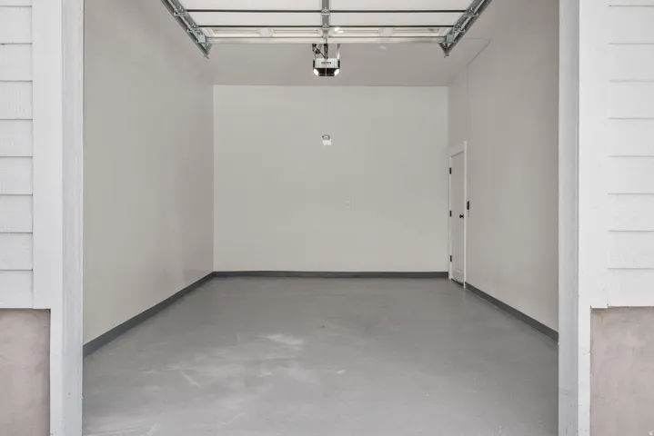 Garage with baseboards