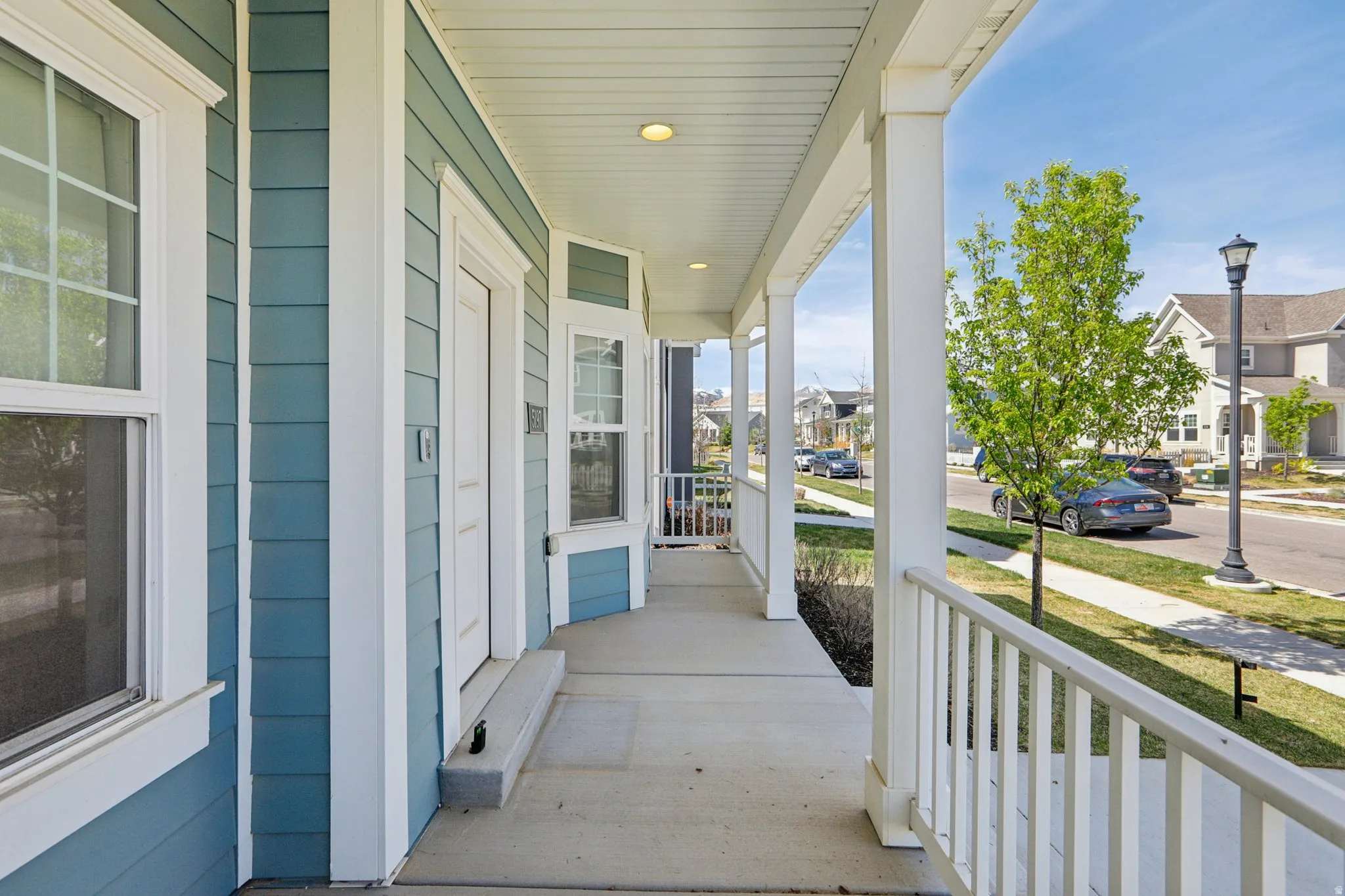 Porch featuring a residential view