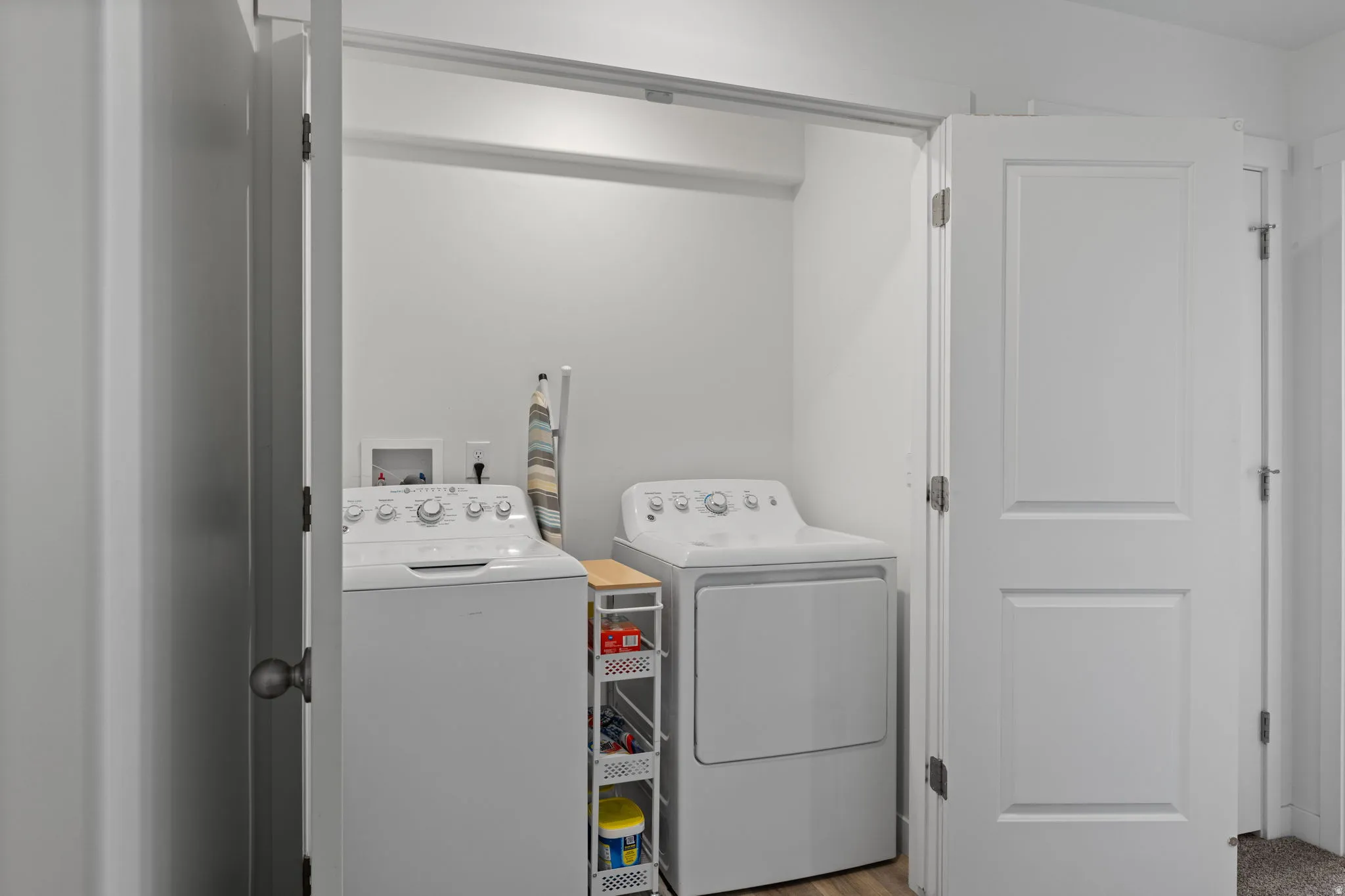 Laundry area with washing machine and dryer