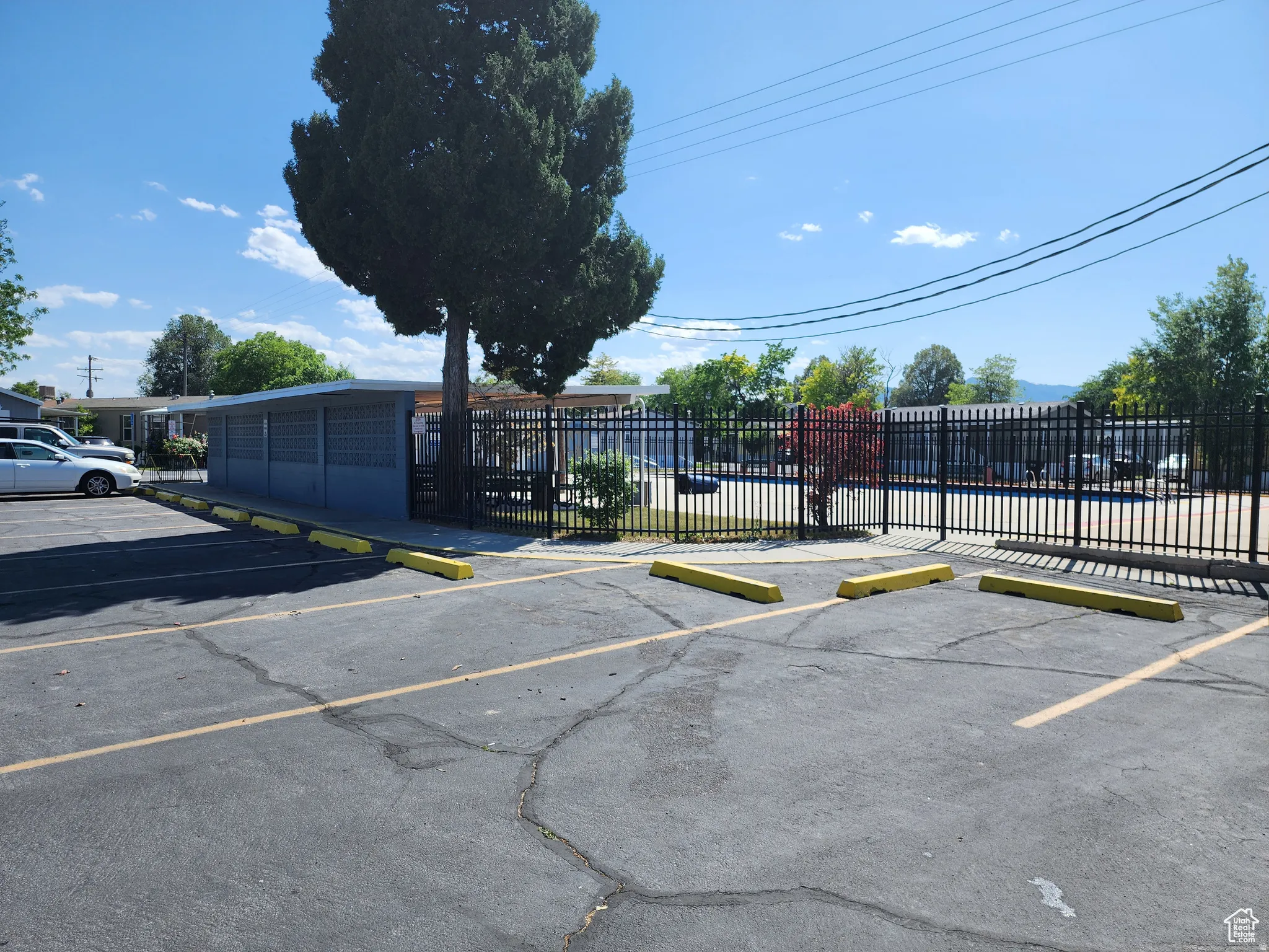 View of uncovered parking lot