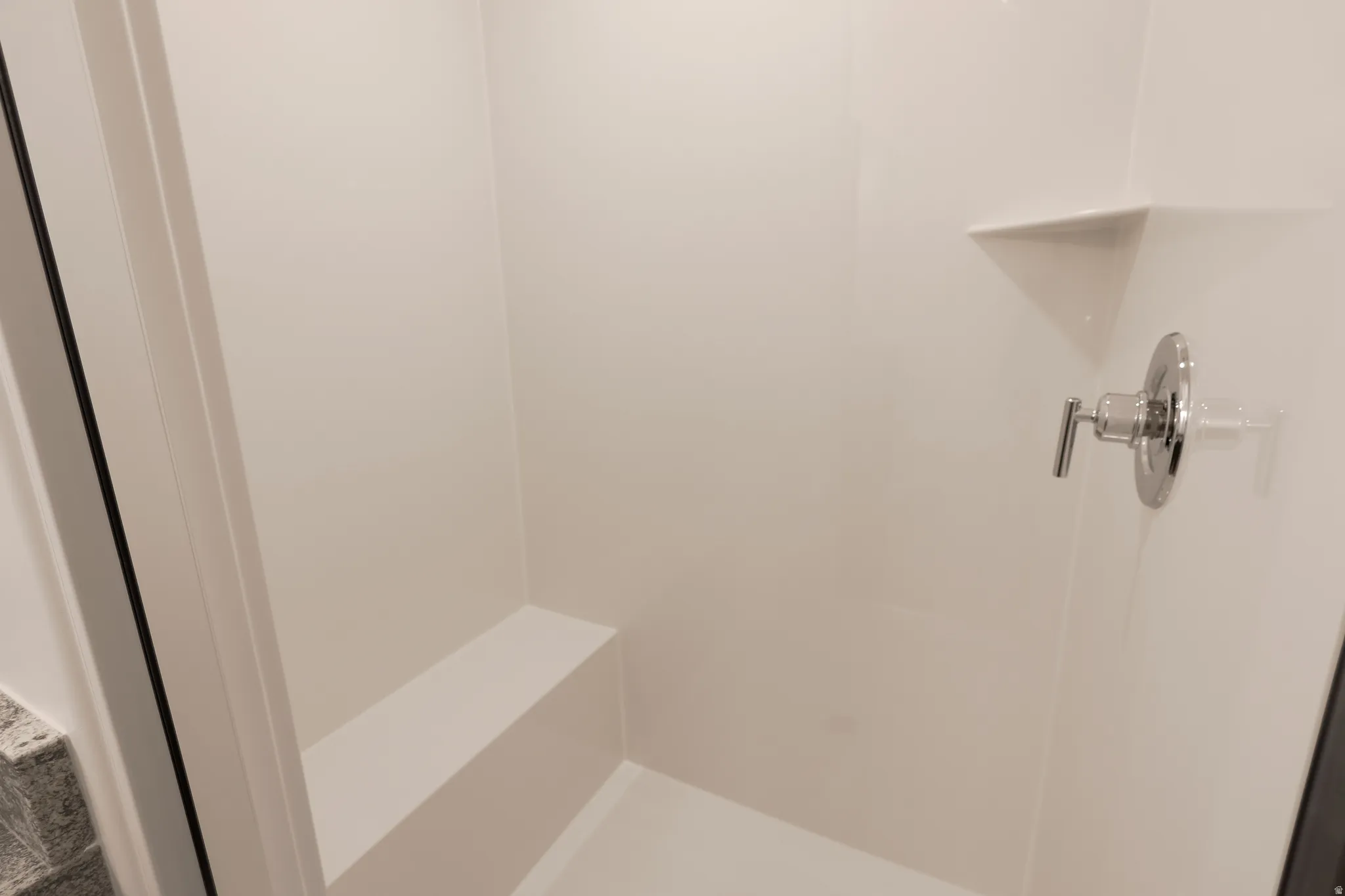 Bathroom with a stall shower