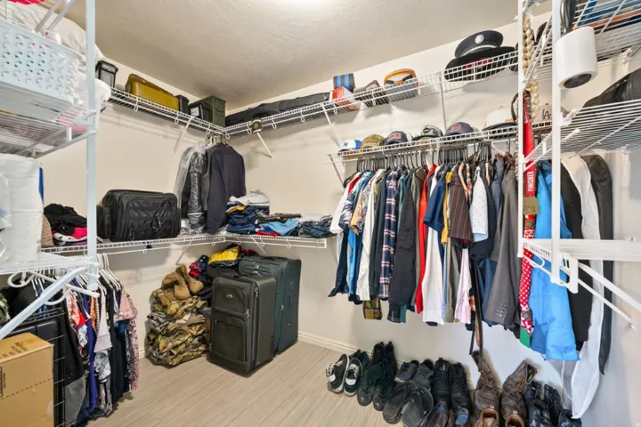 View of walk in closet