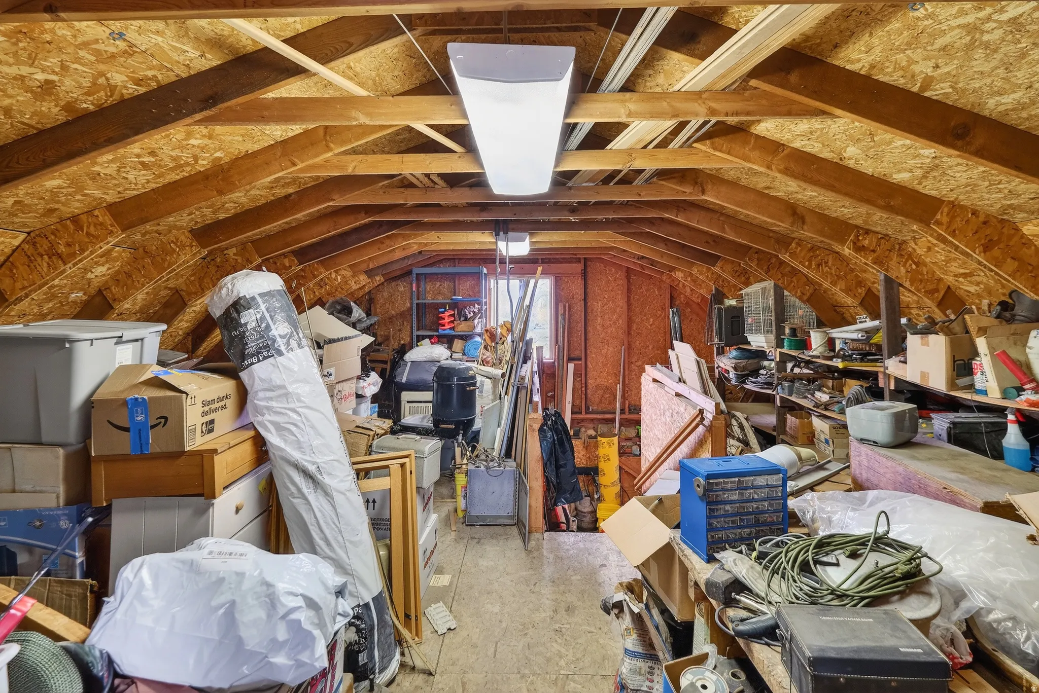 View of unfinished attic