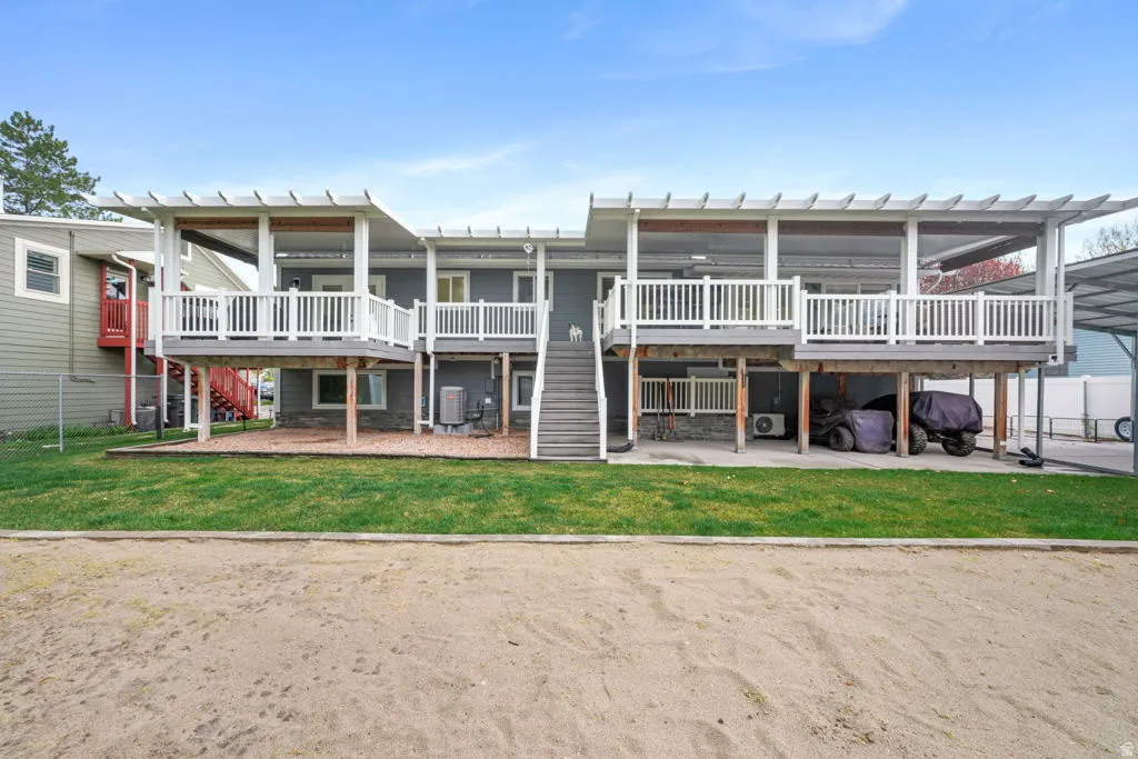 Talk about Your Dream BIG DECK this back  patio that will blow you away.