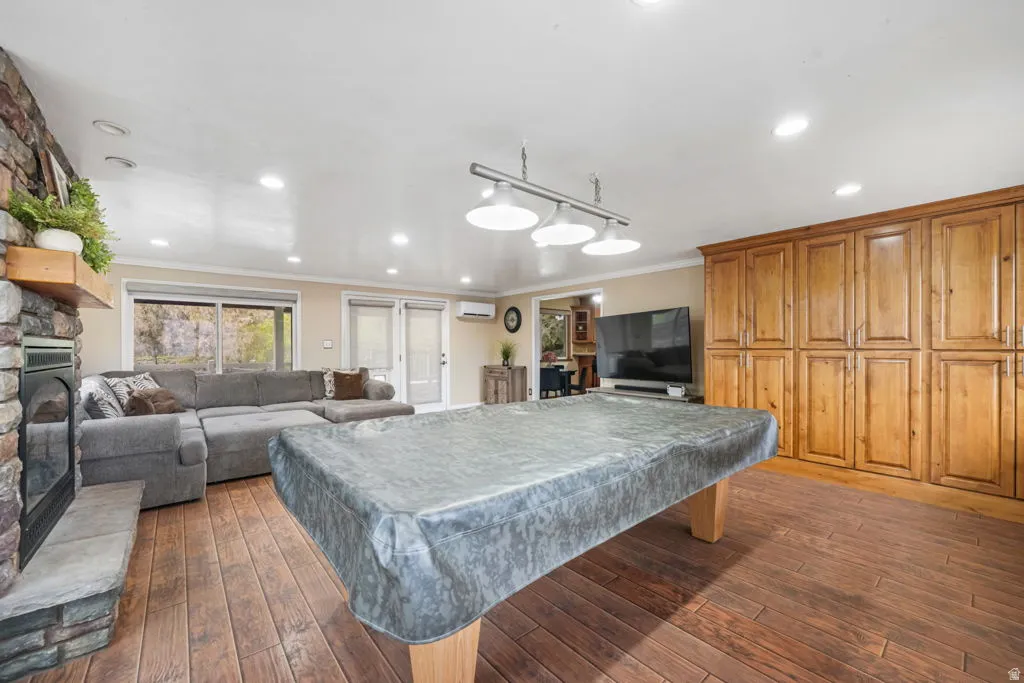 Yes your eyes are not lying this PREMO Rec room featuring a pool table that will stay with a good offer, Did I mention more recessed CAN LIGHTING... and a stone fireplace