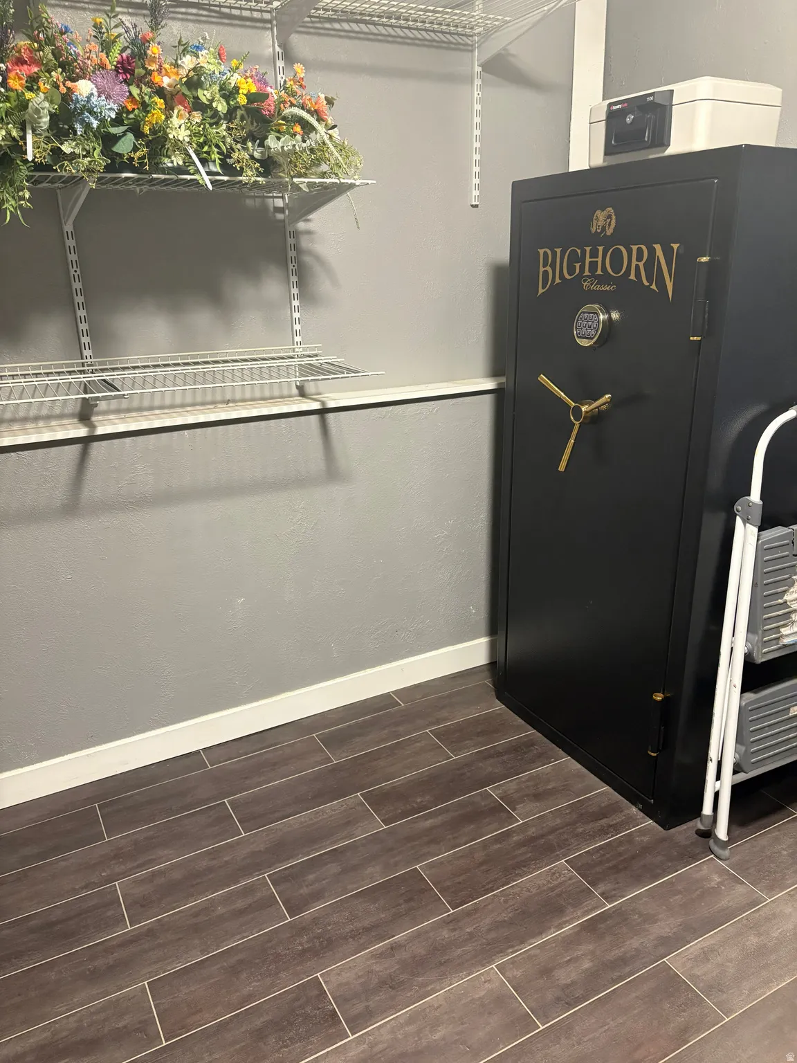 Walk-in utility room just off the laundry