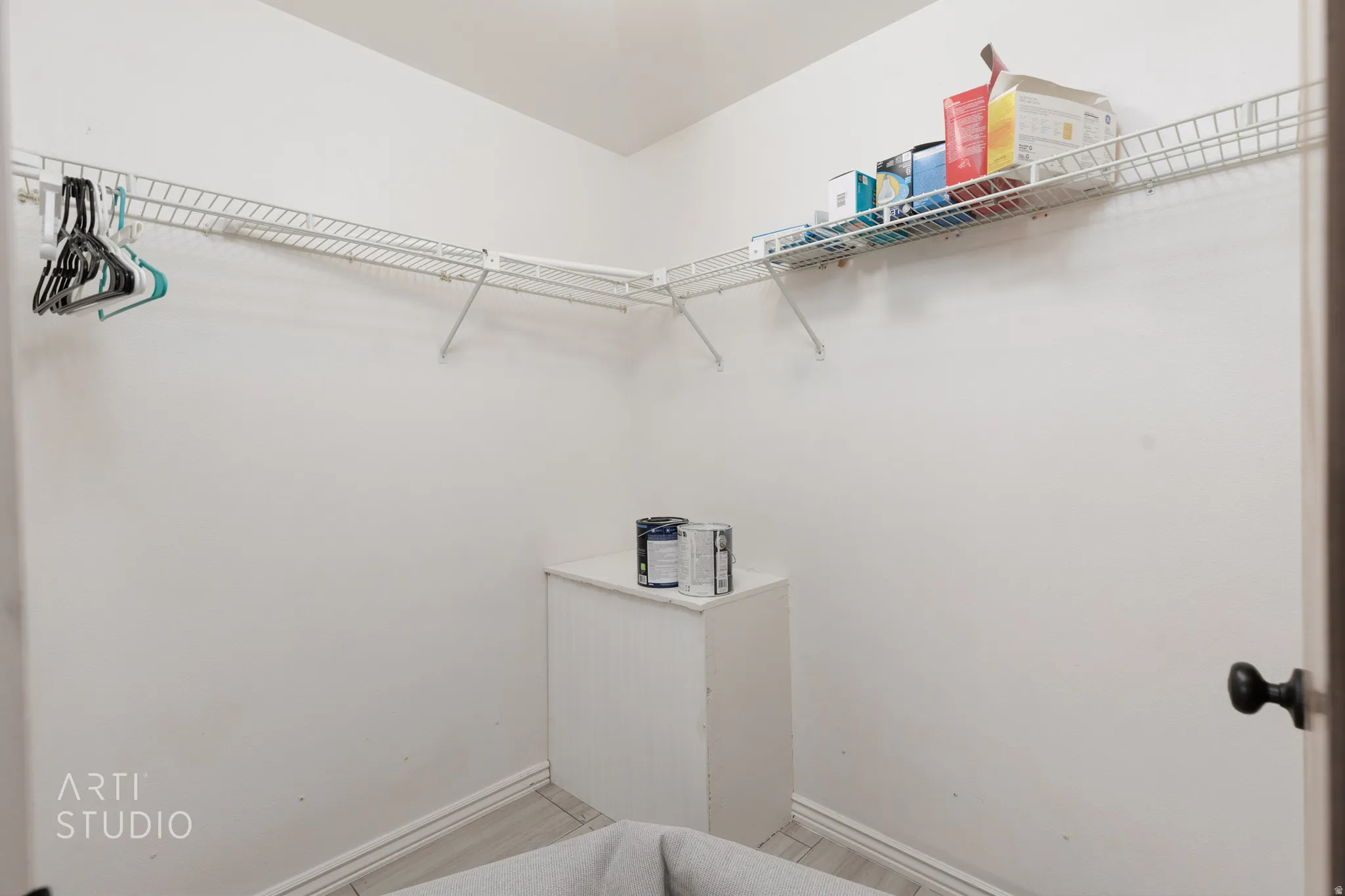 View of walk in closet