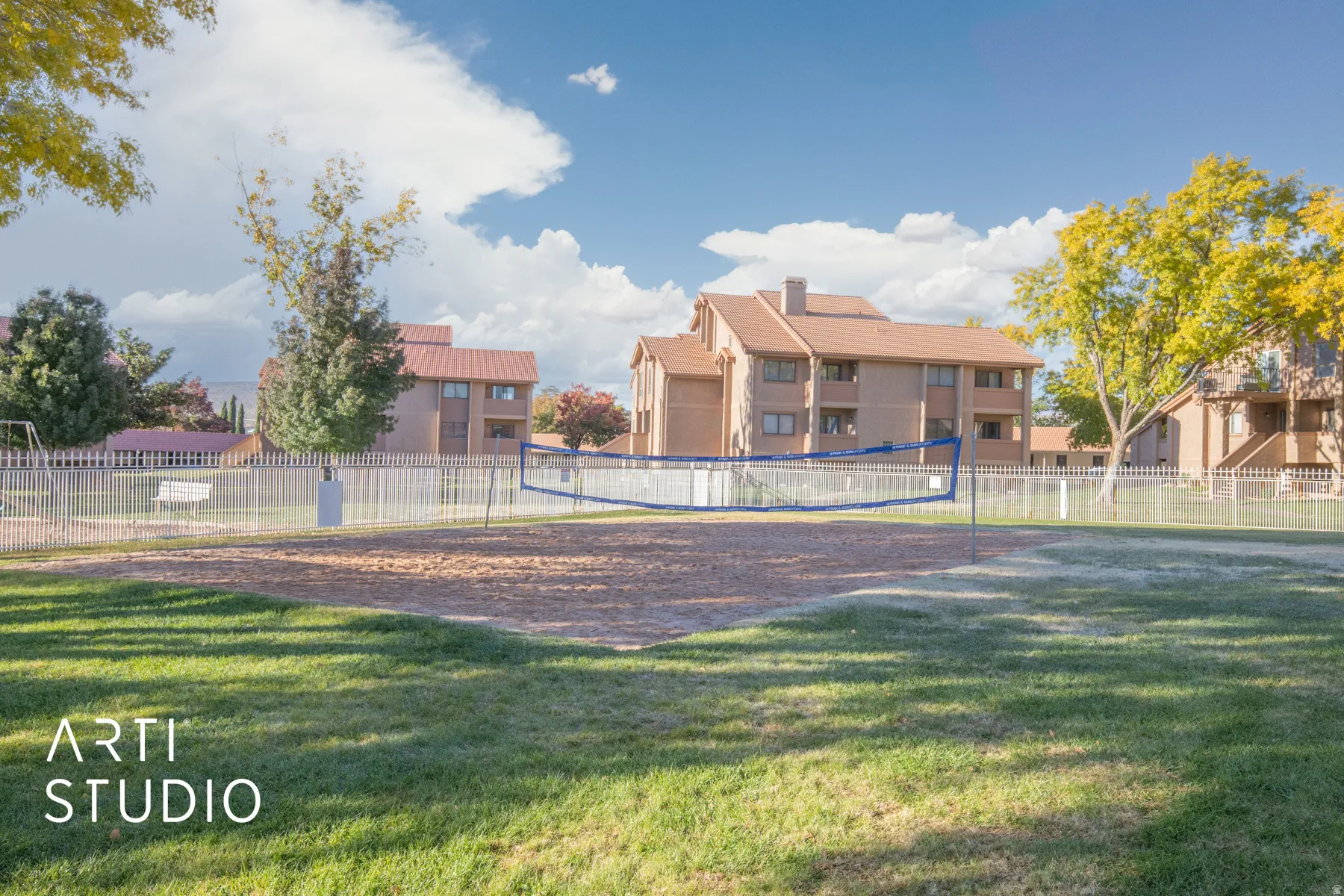 View of community featuring volleyball court