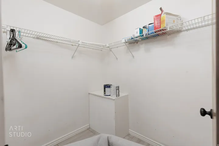View of walk in closet