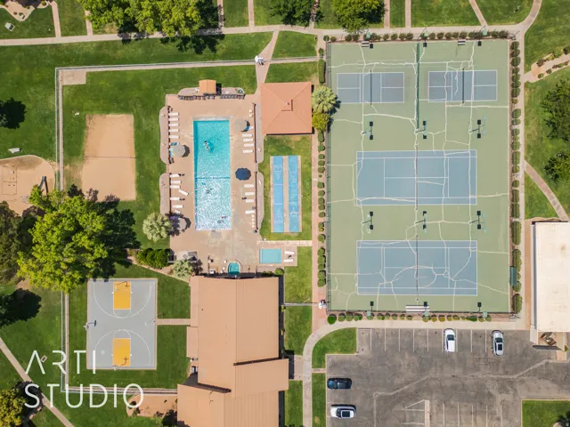 Bird's eye view of a pool