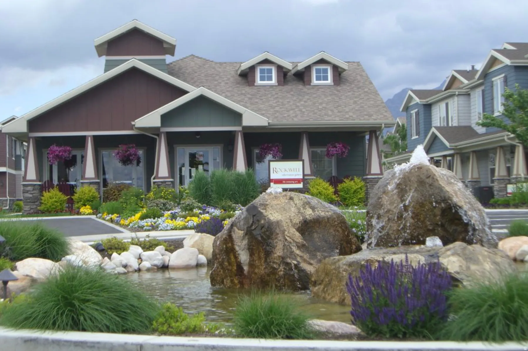 View of the entrance to the community and club house