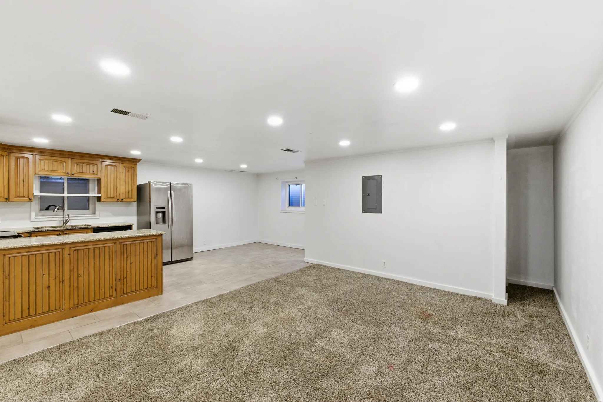 Open concept basement