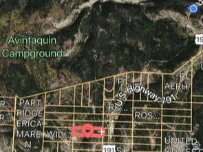 Aerial map of property and surrounding area