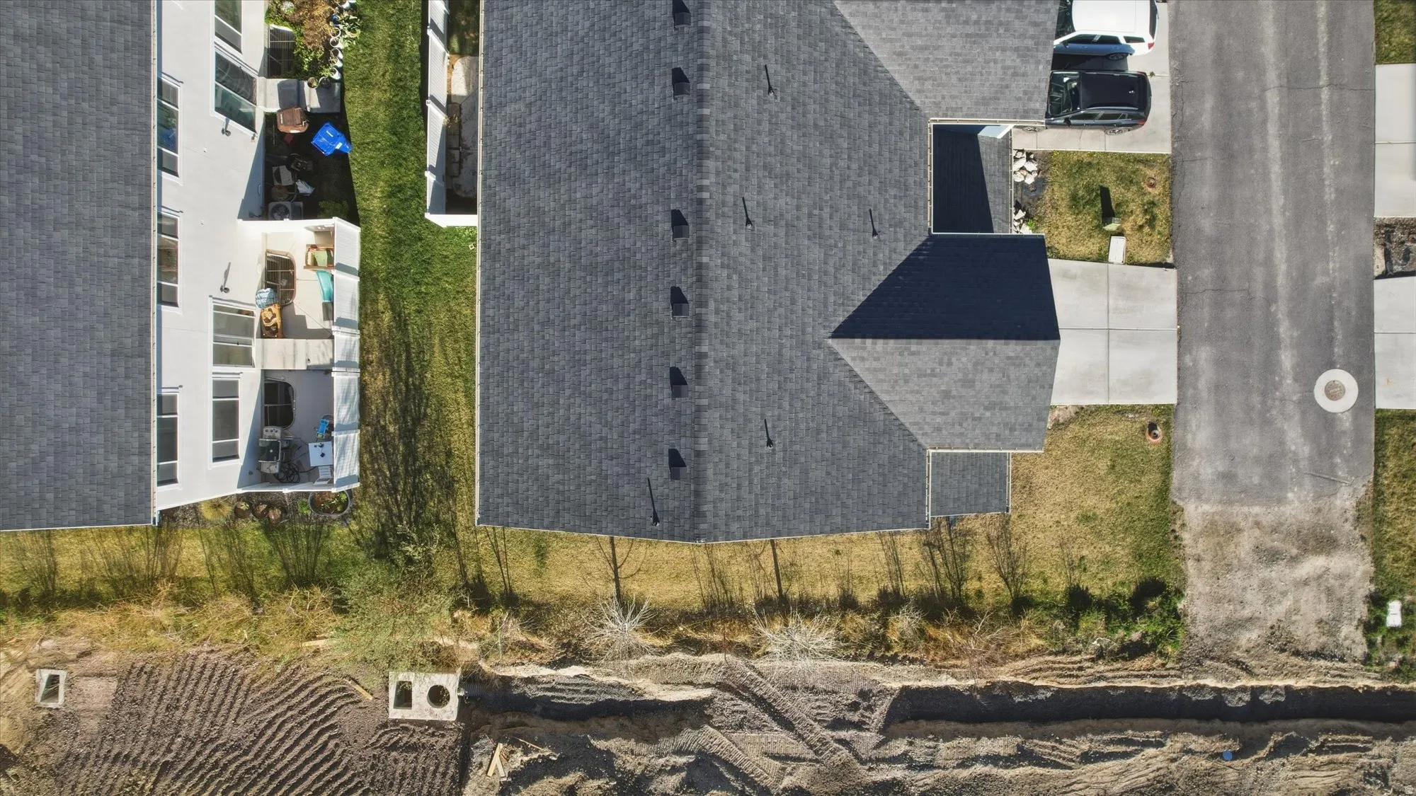 View from above of property