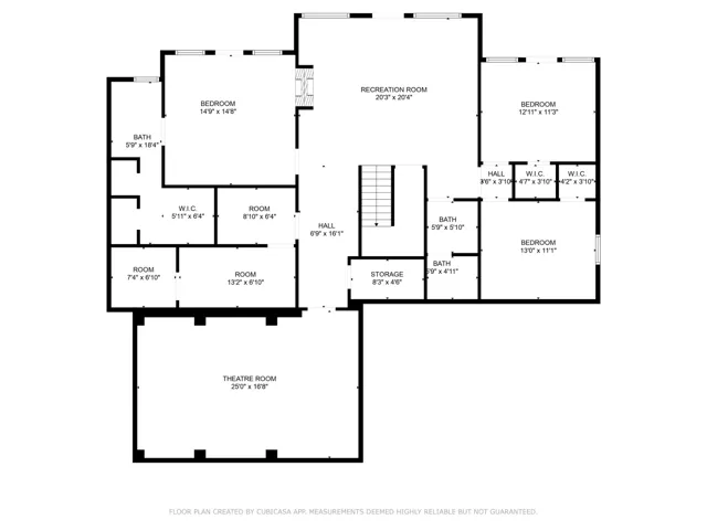 Lower level floor plan
