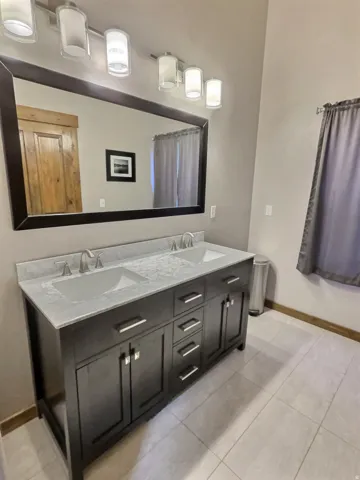 Lower level master bathroom with walk in closet