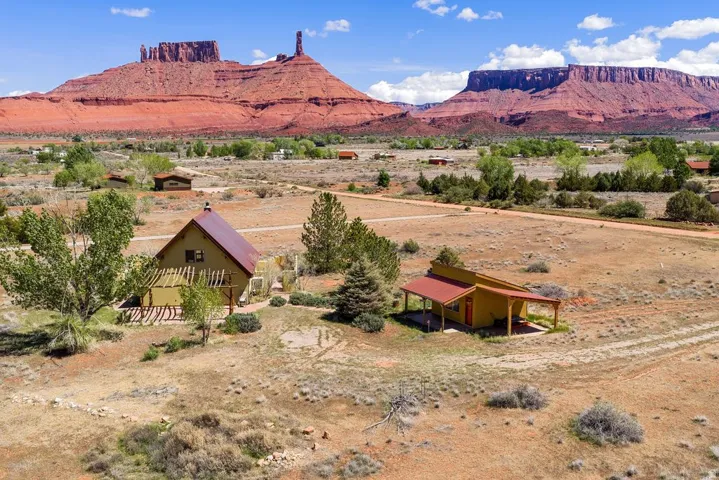 View of mountain backdrop featuring rural landscape and a desert landscape