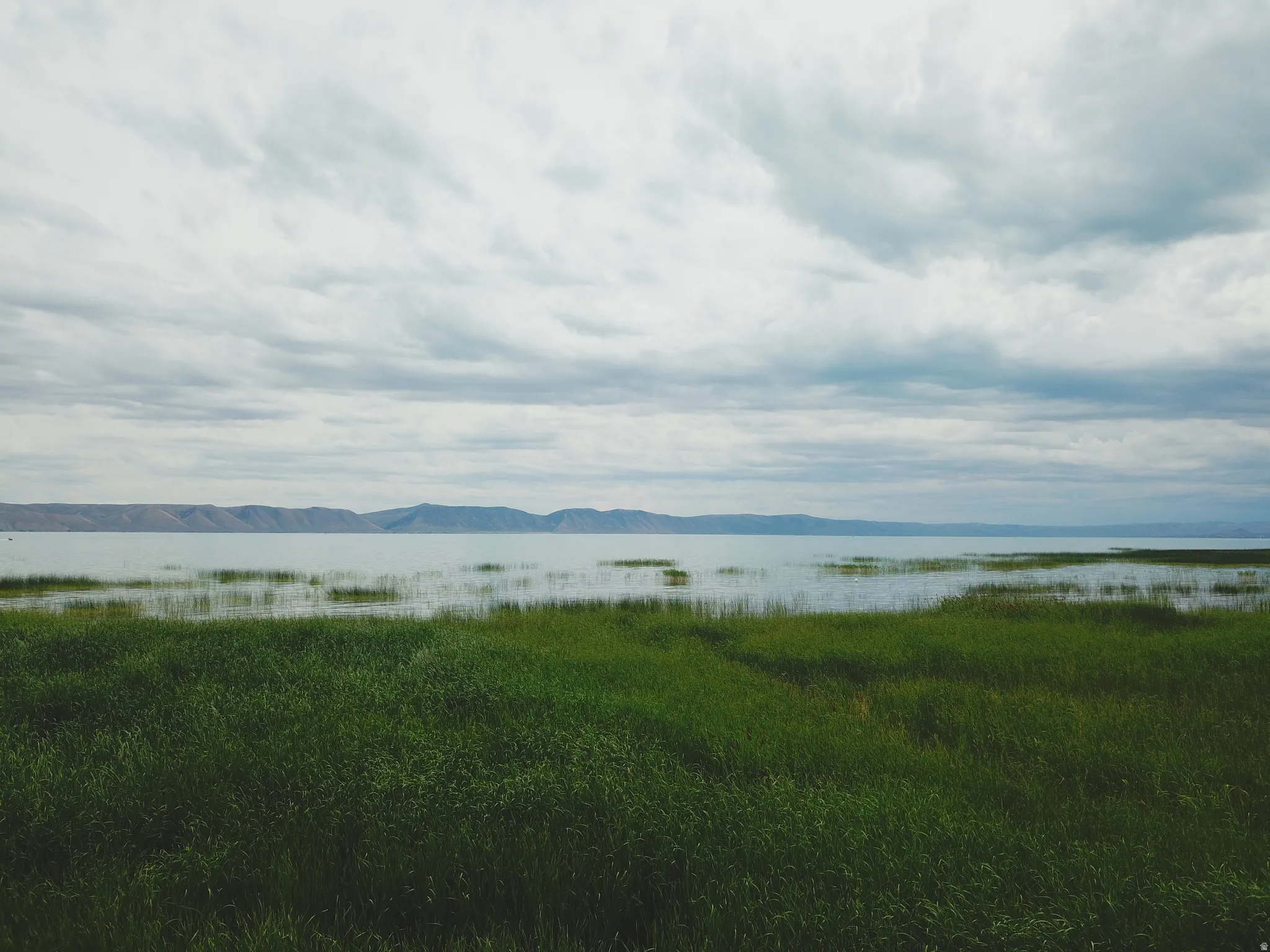 Water view featuring a mountainous background