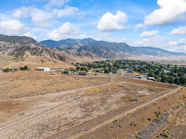View of mountain background with rural landscape