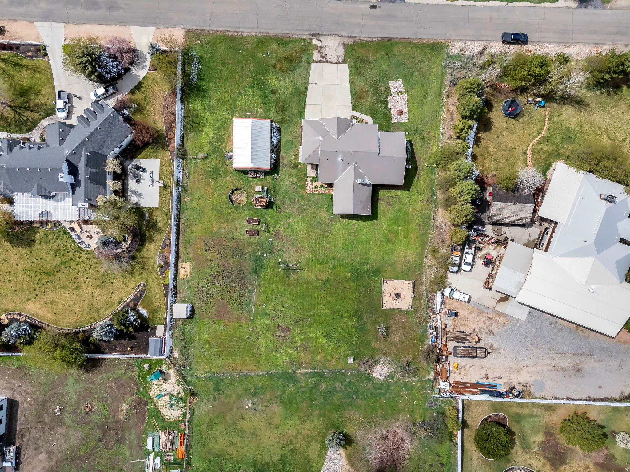 Aerial view of residential area