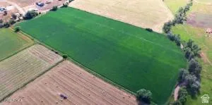 Overview of rural landscape with abundant farmland
