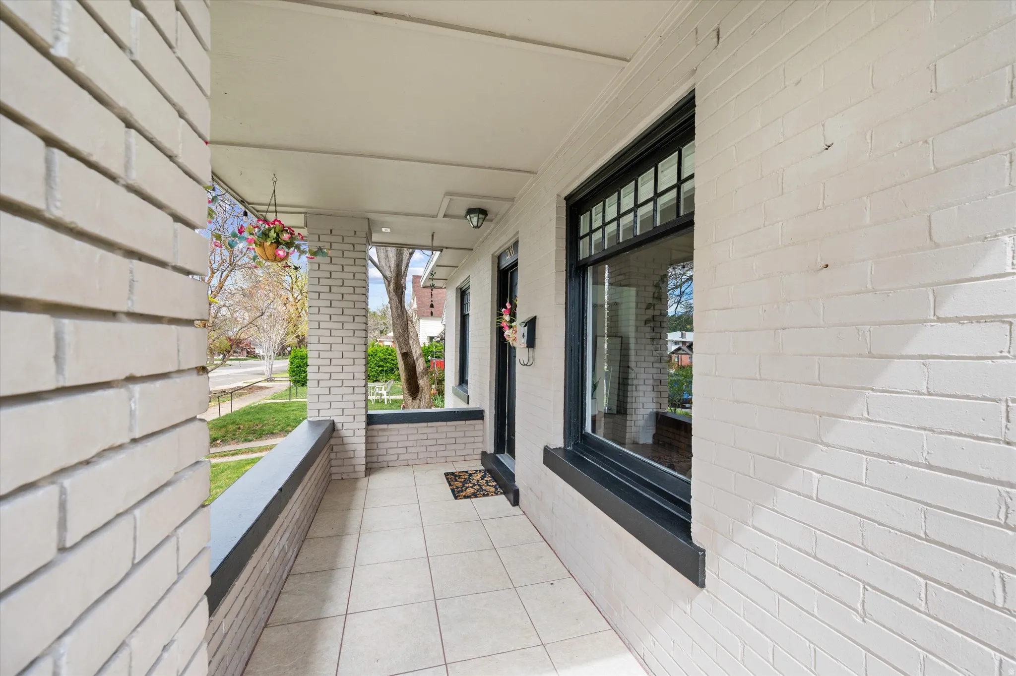 View of covered porch