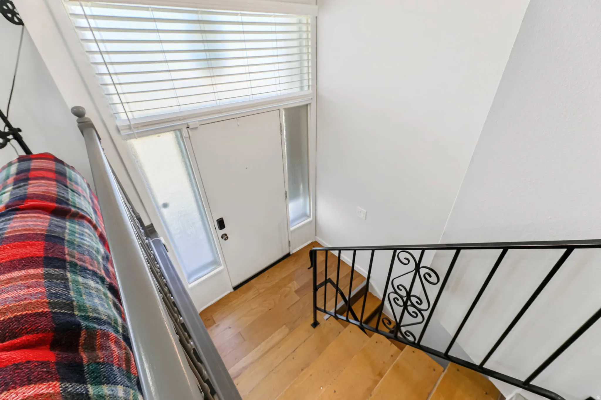 Foyer featuring light wood-type flooring